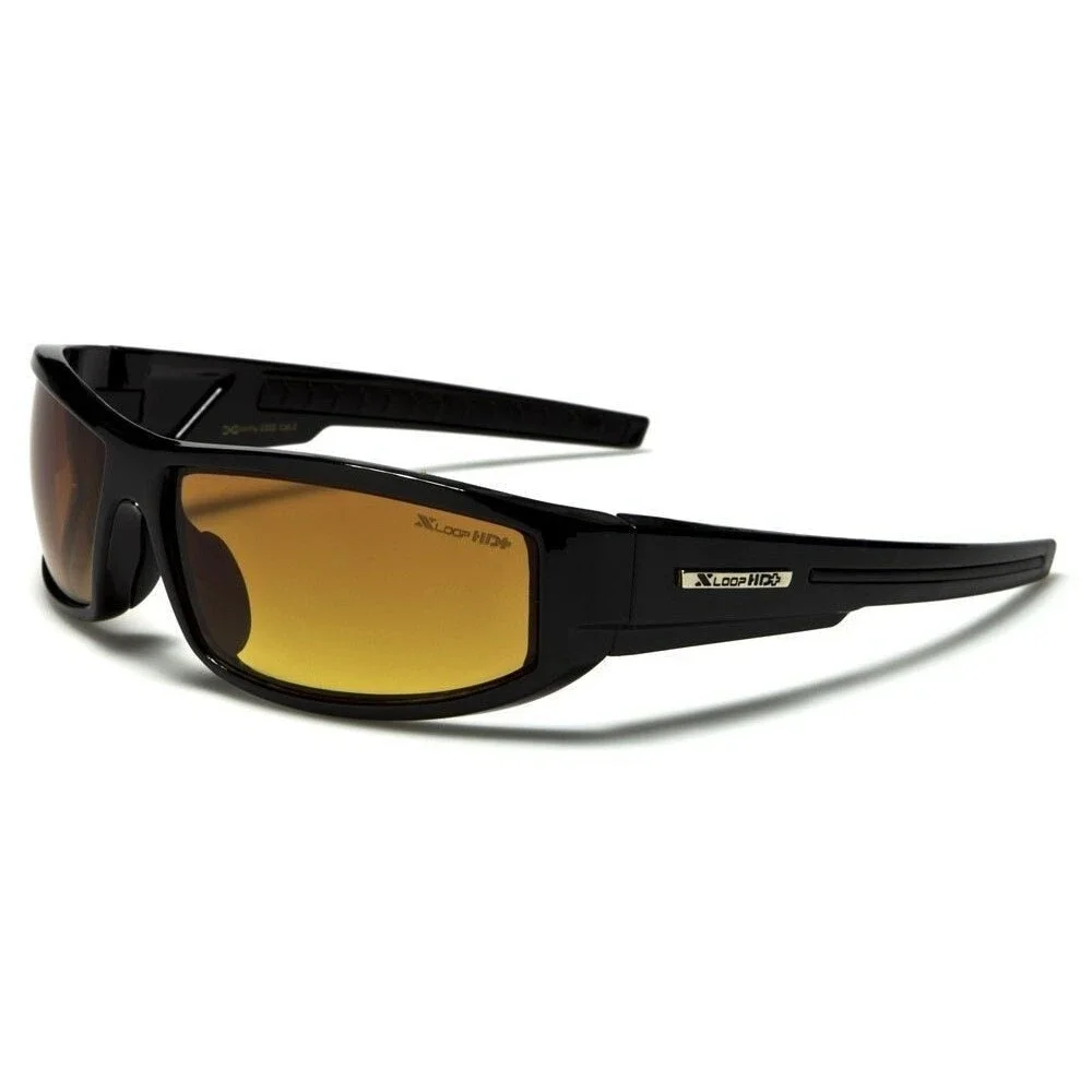 Black Day Night Driving Riding High Definition HD Lens Sport Wrap Sunglasses